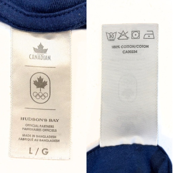 Hudson’s Bay Team Canada Blue Graphic T-shirt Size L - Picture 6 of 6